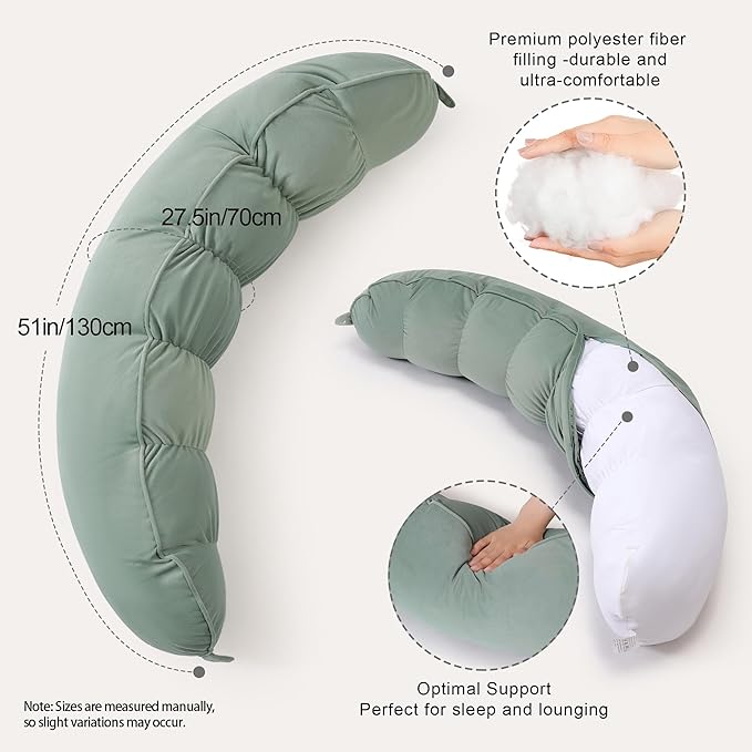 Peallow – Long Round Body Pillow - Image 3