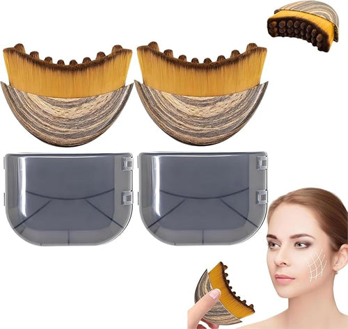 2 PCS Lymphatic Contour Face Brush, Manual Lymphatic Drainage Massager by Unknown