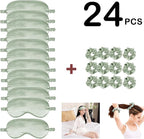24Pcs Satin Eye Mask Silk Sleep Masks Silky Eyes Cover Blackout Blindfold - Image 2