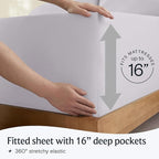 LuxClub 5 PC Sheet Set Bed Sheets Deep Pockets 16" Eco Friendly Wrinkle Free - Image 6