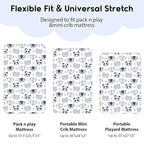 Yoofoss Pack and Play Sheets Fitted, Mini Crib Sheets 2-Pack - Image 3
