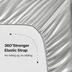 BEDELITE Satin Fitted Sheet and Pillowcase Set, Luxury Soft Similar to Silk - Image 4