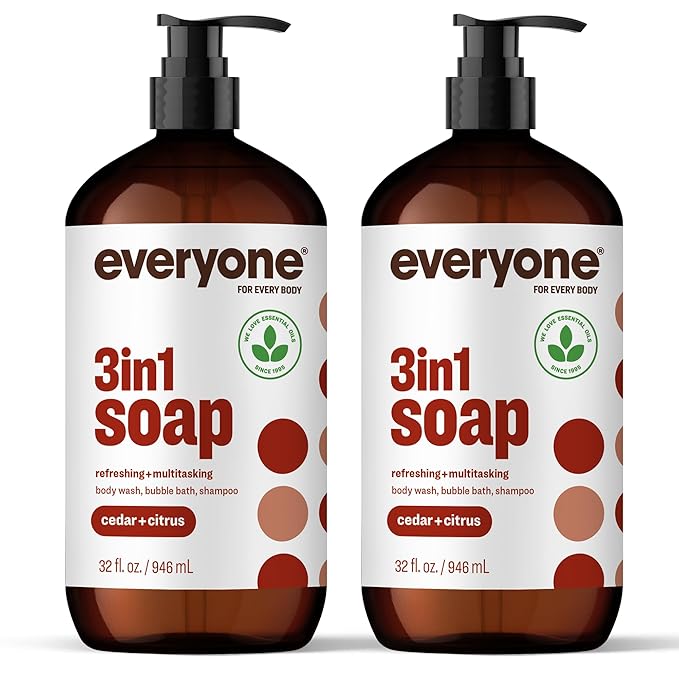 Everyone 3-in-1 Soap, Body Wash, Bubble Bath, 32 Ounce, Cedar and Citrus - Image 2