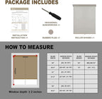 HESTIA No Drill Cordless Blackout Roller Shades Screwless Waterproof Shower - Image 6