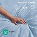 California King Size Flat Sheet 2 Pack, 100% Cotton Percale Flat Bed Sheet - Image 6