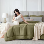 Sasttie Full Size Comforter Sets, 7 Pieces Reversible Bed in a Bag Full - Image 9