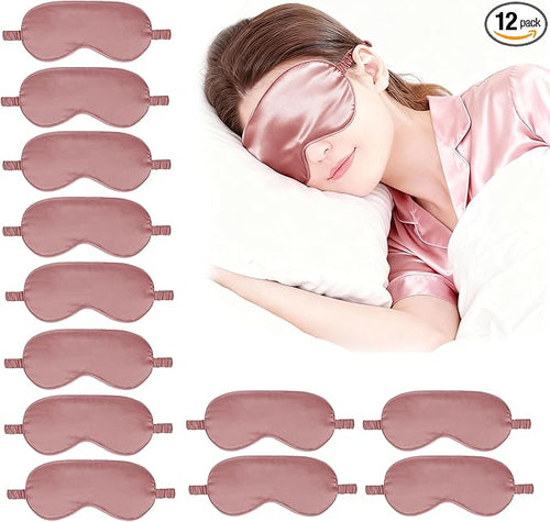 12PACK Silky Sleep Masks Satin Eye Mask Silk Eyes Cover by WJingYiJia
