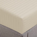 Feather & Stitch 1 Piece Fitted Sheet Twin Size, 100% Cotton Damask Sateen Weave by FEATHERSTITCHNEWYORK