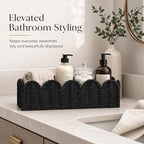 Scalloped Toilet Tank Basket for Back of Toilet, Bathroom Organizer for Tank Top - Image 5