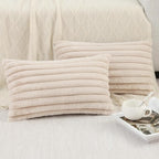 Pallene Faux Fur Plush Lumbar Throw Pillow Covers 12x20 Set of 2, Luxury Soft - Image 6
