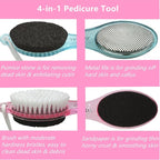 Foot File Callus Remover 4-in-1, Scrubber Brush, Foot Rasp and Sand Paper - Image 2