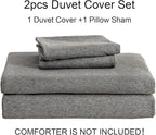 PURE ERA Jersey Knit Duvet Cover Set 100% T-Shirt Cotton Super Soft Comfy 2pc - Image 7