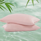 NATUREFIELD Pillowcases, Rayon Derived from Bamboo Pillow Cases King Size Set by NATUREFIELD