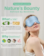 BeeVines 100% Real Mulberry Silk 2 Pack Sleep Mask, Pure Silk Eye Masks - Image 7