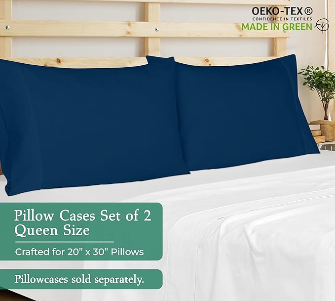 Royale Linens Queen Pillowcase Set of 2 - Image 2