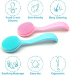 HINZIC 2 Pack Silicone Manual Facial Cleansing Brush, Skin Friendly Waterproof - Image 4