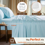 LBRO2M 1000 Thread Count 100% Egyptian Cotton Sheets Set Twin, 3 Piece Sets Bed - Image 3
