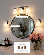 Set of 2 Wall Sconces for Bathroom, HWH 1-Light Bathroom Vanity Light - Image 6