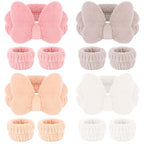 CAVETEE Spa Headband for Washing Face, 4 Pack Fuzzy Skincare Cute Butterfly by CAVETEE