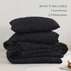 Andency Black California King Comforter Set, Boho Cal King Soft Warm Tufted - Image 6