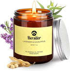 Aromatherapy Candles, Scented Candles, 7OZ Lavender Eucalyptus Candles Stress by BERSILER