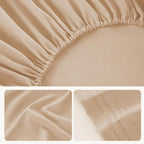 ROSE&RISY Khaki Queen Sheet Set, 4 Pieces Soft Bedding Queen Sheet Set - Image 6