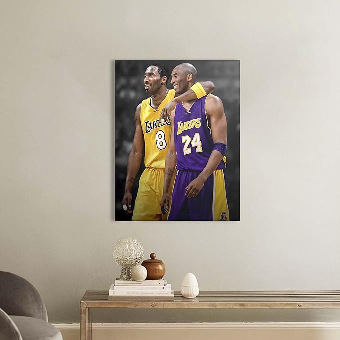Kobe Bryant Canvas Wall Art Print Poster, Iconic Basketball Player Dual-Era - Image 7