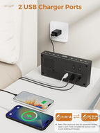 PPLEE Digital Alarm Clocks for Bedrooms Heavy Sleepers, 2 Alarms, Upgrade 7-5-2 - Image 5