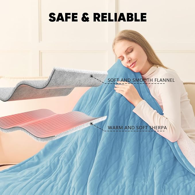 greenoak Heated Blanket Electric Twin 62"X84", Heating Blankets - Image 5