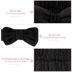 Ondder 8 Pack Makeup Headband Black and Pink Spa Headband Skincare Headbands - Image 5
