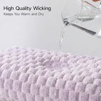 REDKISS 4 Pack Purple Microfiber Bath Towels - Image 6