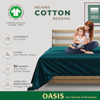 THREAD SPREAD 100% Organic Cotton Percale Flat Sheet Full Size - Image 2