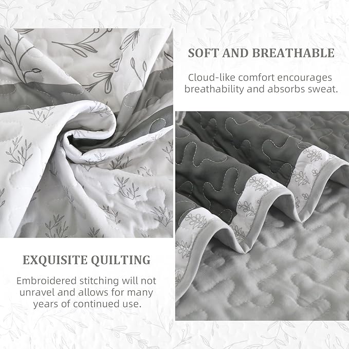 DJY Striped Quilt Set Queen Size - Image 6