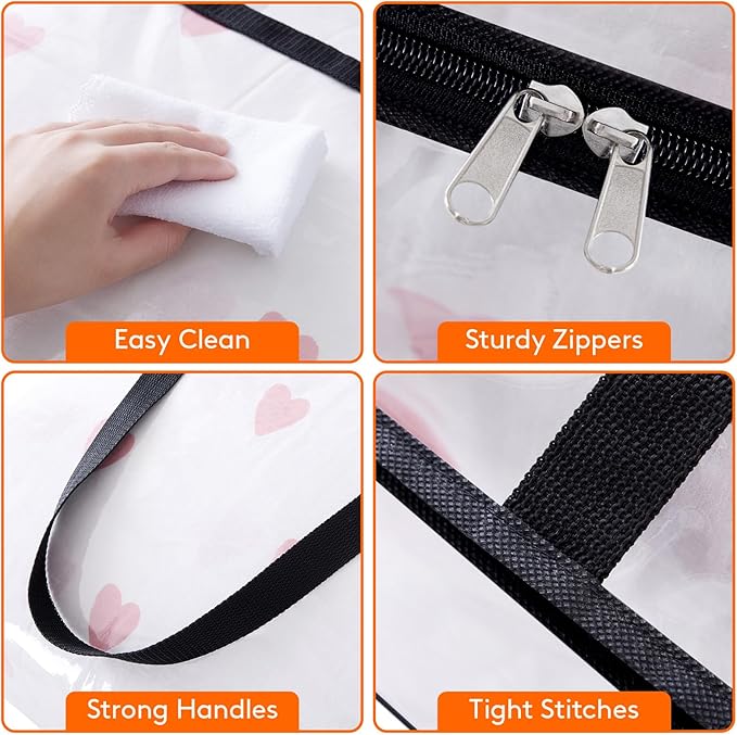 Lifewit 8 Pack Clear Clothes Storage Bags, 40L Plastic Blanket Storage Bag - Image 7