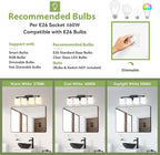 Honesorn 4-Light Vanity Lights, Matte Black - Image 5