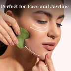BAIMEI Rose Quartz Roller Set & Xiuyan Jade Gua Sha – Face Massager Tool and - Image 6
