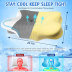 Cervical Neck Pillow for Side Sleepers – Cooling Contour Memory Foam Pillows - Image 6