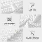 REDKISS White Microfiber Towels Set of 6-35x70 Inches Oversized Bath Sheets - Image 5