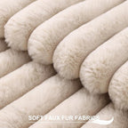 Pallene Faux Fur Plush Throw Pillow Covers 24x24 Set of 2, Luxury Soft Fluffy - Image 2