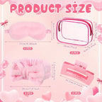 Hoteam 24 Pcs Spa Party Favors Supplies 6 Spa Headband 6 Plush Sleep Eye Mask 6 - Image 2