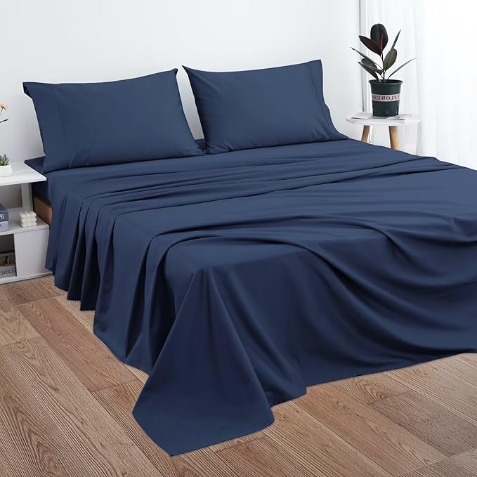 2-Pack Cotton TwinXL Flat Sheet Only, 600 Thread Count 100% Egyptian Cotton Top - Image 5