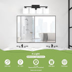 Honesorn 4-Light Vanity Lights, Matte Black - Image 2