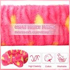 Tigeen 52 Pieces Spa Headband for Washing Face Bulk Soft Coral Fleece Skincare - Image 3