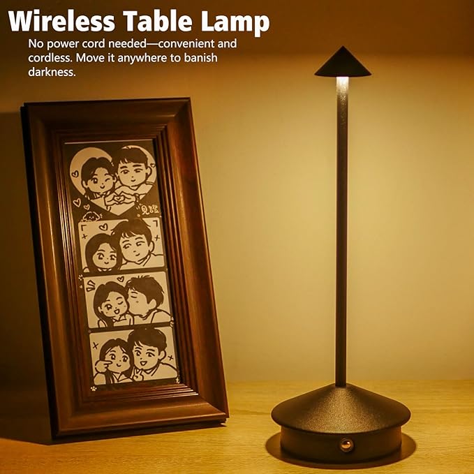2 Pack Cordless LED Table Lamp, Rechargeable 5200mAH Battery Operated Lamp - Image 7