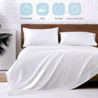 MR&HM Satin Bed Sheets, Full Size Sheets Set - Image 5