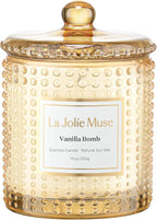 LA JOLIE MUSE Vanilla Bomb Candle –Vanilla, Lemon Zest & Patchouli | 10 oz by LaJol%C3%ADeMuse