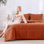 CozyLux Full Size Comforter Sets Terracotta - Image 8