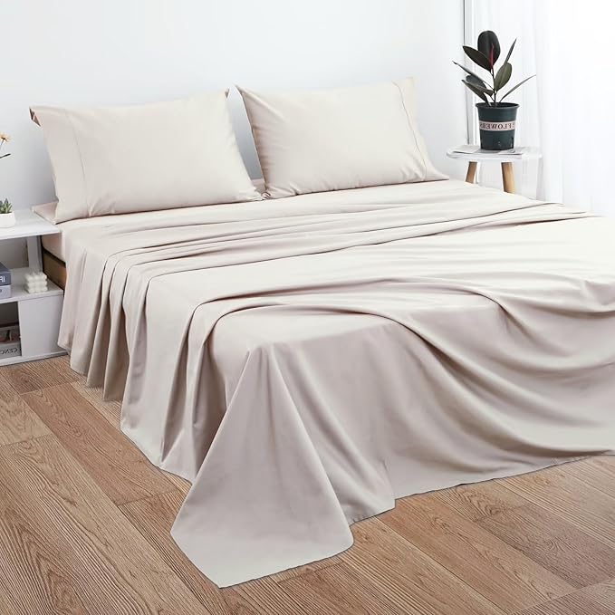 2-Pack Cotton Queen Flat Sheet Only, 600 Thread Count 100% Egyptian Cotton Top - Image 5