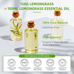 HIQILI 32 Fl Oz Lemongrass Essential Oil, 100% Pure Natural Undiluted Premium - Image 4