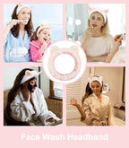 Huachi 2 Packs Cute Cat Ears Spa Headband - Image 3